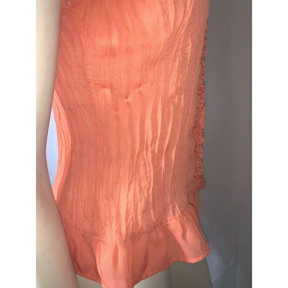 Vintage Y2K Sheer Chiffon Ruffled Blouse Medium - Picture 6 of 13